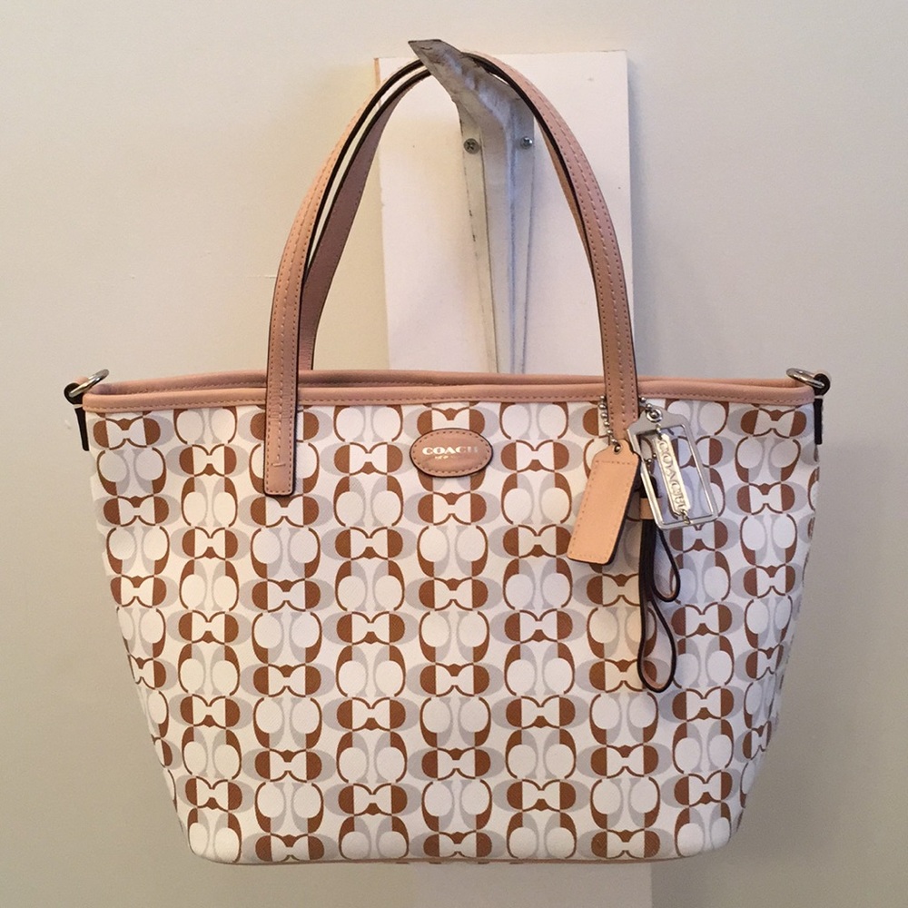 Great PVC tote with leather trims COACH